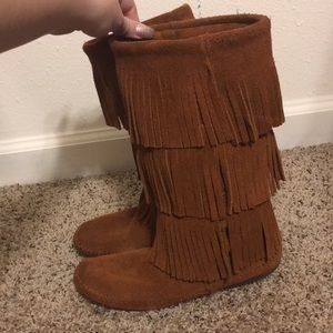 3 Layer Fringe Minnetonka Boots